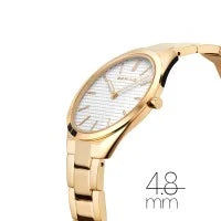 Ultra Slim Ladies Polished/Brushed Gold Bering Watch