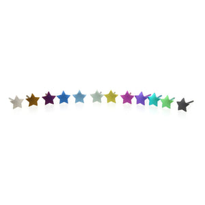 Star Titanium Stud Earrings Sky Blue