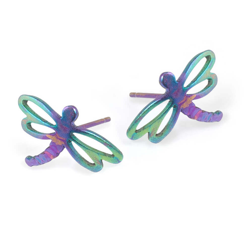 Dragonfly Titanium Stud Earrings