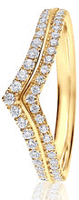 Load image into Gallery viewer, Wishbone Mini Claw Set Round Brilliant Cut Diamond Ring
