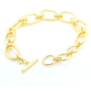 Double Link Gold Chain Bracelet