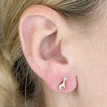 Load image into Gallery viewer, Sterling Silver Giraffe Stud Earrings
