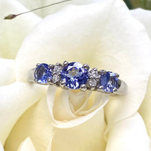 Load image into Gallery viewer, Pre-Loved 18ct White Gold Tanzanite and Diamond Ring
