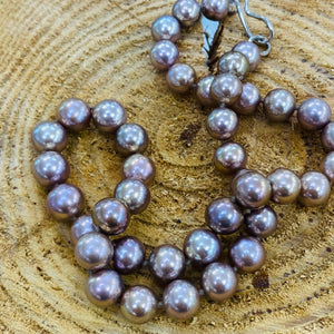 Natural Bronze 9-10mm Pearl Necklace