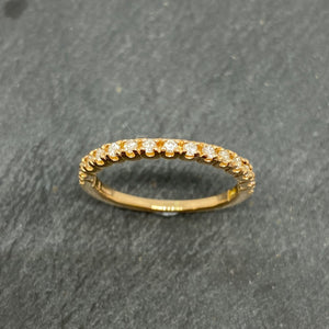 18ct Rose Gold Claw Set Diamond Eternity Ring 0.23ct