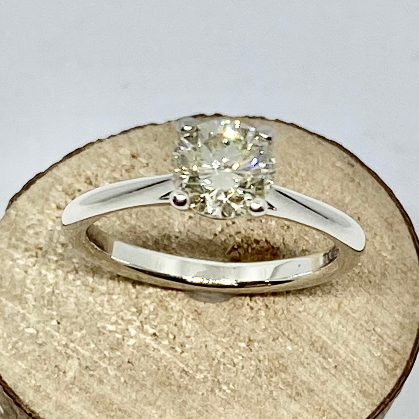 Platinum Diamond Single Stone Ring 0.82ct