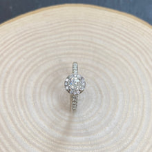 Load image into Gallery viewer, 9ct White Gold Diamond Halo Engagement Ring
