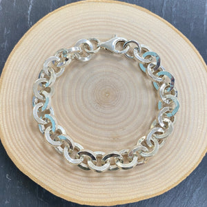 Sterling Silver Square Wire Trace Chain Bracelet