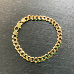 Pre-Loved 9ct Yellow Gold Metric Curb Bracelet