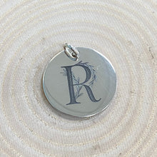 Load image into Gallery viewer, Personalised Silver Floral Initial Pendant
