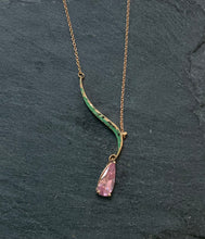 Load image into Gallery viewer, Rose Gold And Pink Sapphire Necklace
