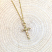 Load image into Gallery viewer, 9ct Yellow Gold Cross Pendant and Chain
