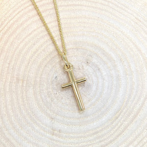 9ct Yellow Gold Cross Pendant and Chain
