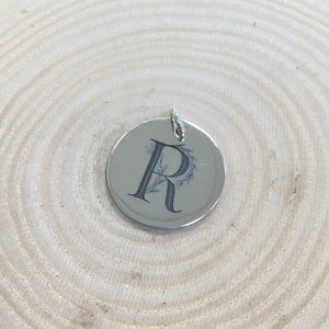 Personalised Silver Floral Initial Pendant
