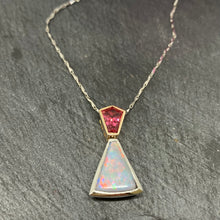 Load image into Gallery viewer, Stunning Opal &amp; Spinel Pendant Set In Platinum
