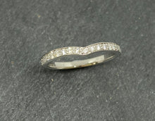 Load image into Gallery viewer, 18ct White Gold Wishbone Shaped Diamond Eternity Ring
