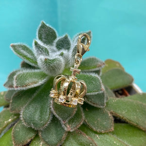 Sterling Silver Gold Plated Crown Charm