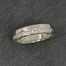 Load image into Gallery viewer, 18ct White Gold Princess Cut Diamond Eternity/Wedding Ring
