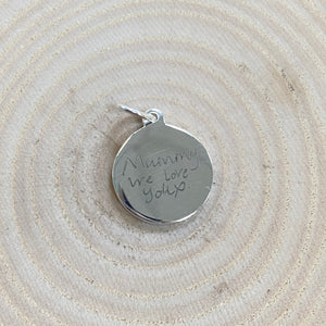Personalised Silver Disc Pendant
