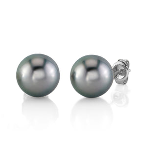 Sterling Silver 5mm Grey Pearl Stud Earrings