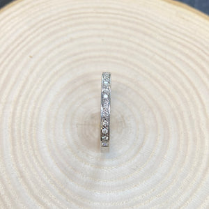 18ct White Gold Grain Set Diamond Eternity Ring