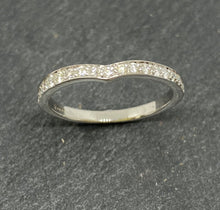 Load image into Gallery viewer, 18ct White Gold Wishbone Shaped Diamond Eternity Ring
