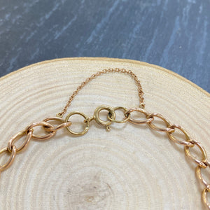 Preloved 9ct Rose Gold Curb Chain Bracelet