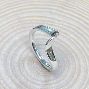 Handmade by James Bishop Sterling Silver Pinched Top Ring