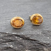 Load image into Gallery viewer, 18ct Natural Burnt Orange Diamond Studs 0.82ct

