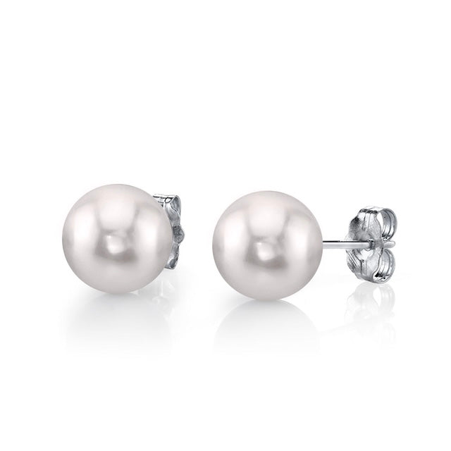 Sterling Silver 4mm White Pearl Stud Earrings