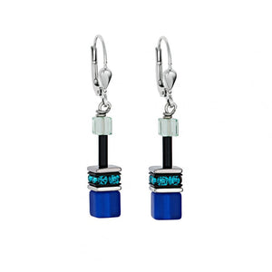 Coeur De Lion GeoCUBE Earrings Blue-Green