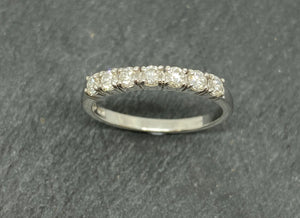 18ct White Gold Claw Set Diamond Eternity Ring 0.42ct