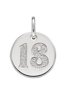 Sterling Silver 18 Disc Pendant And Chain