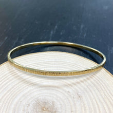 Load image into Gallery viewer, Handmade 9ct Yellow Gold Hammered Line Bangle
