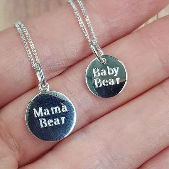 ‘Mama Bear’ and ‘Baby Bear’ Pendant Charm Set