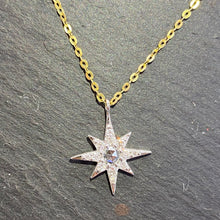 Load image into Gallery viewer, 18ct Rose Cut Diamond Star Necklace
