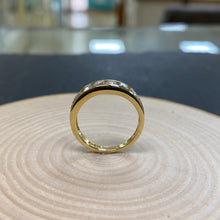 Load image into Gallery viewer, Preloved 18ct Yellow Gold Channel Set Diamond Ring
