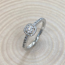 Load image into Gallery viewer, Platinum Diamond Halo Engagement Ring
