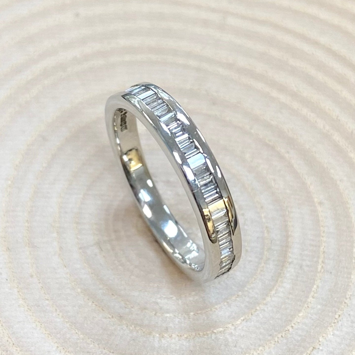 Platinum Baguette Cut Diamond Eternity Ring