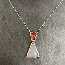 Load image into Gallery viewer, Stunning Opal &amp; Spinel Pendant Set In Platinum
