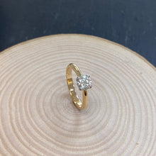 Load image into Gallery viewer, 18ct Yellow Gold and Platinum Diamond Engagement Ring
