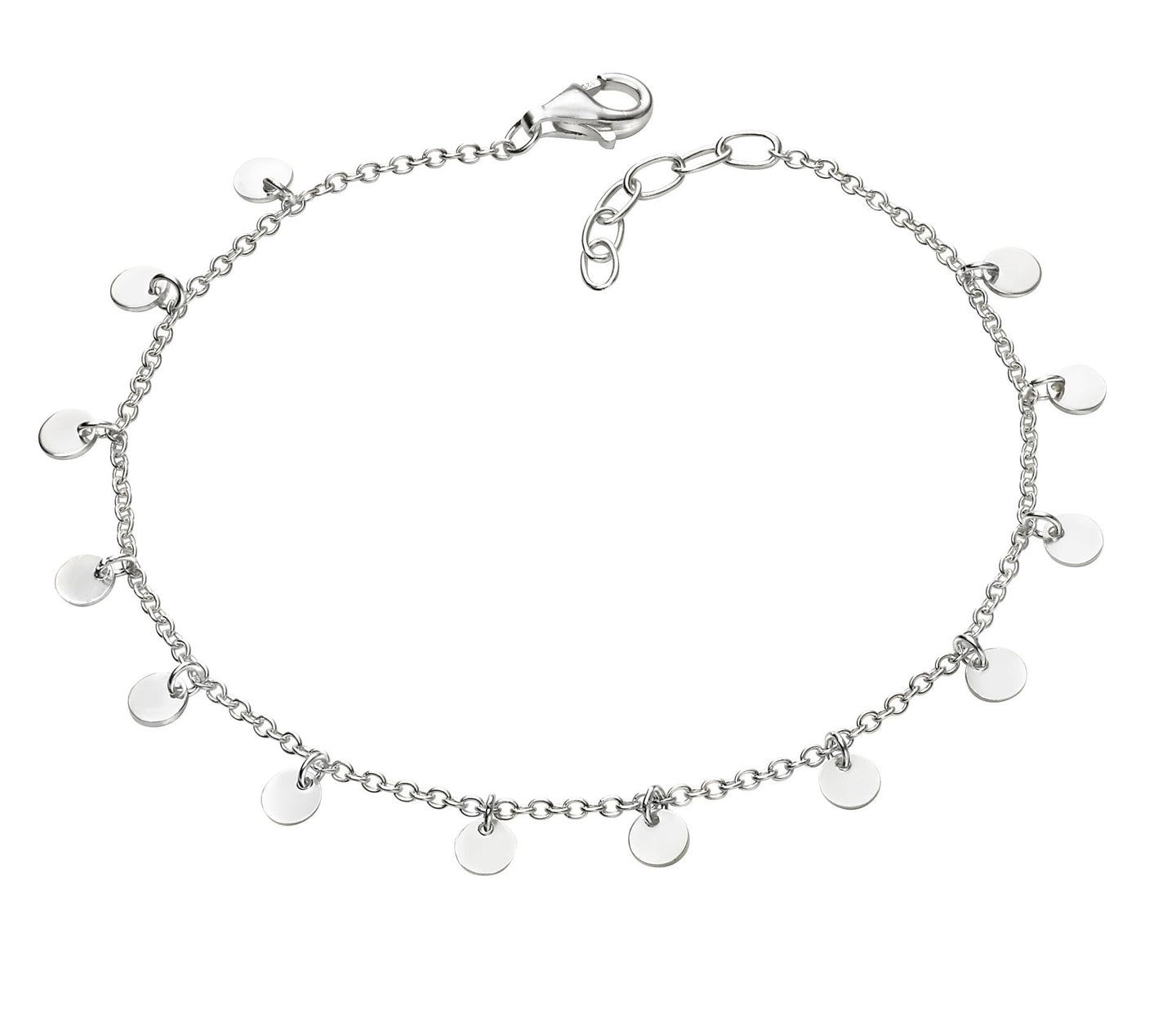 Sterling Silver Mini Disc Bracelet