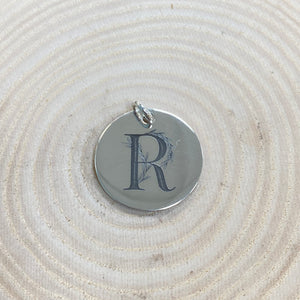 Personalised Silver Floral Initial Pendant