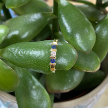 Load image into Gallery viewer, Preloved 18ct Yellow Gold Sapphire and Diamond Ring
