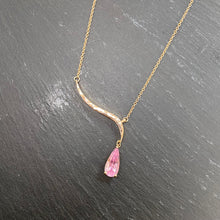 Load image into Gallery viewer, Rose Gold And Pink Sapphire Necklace
