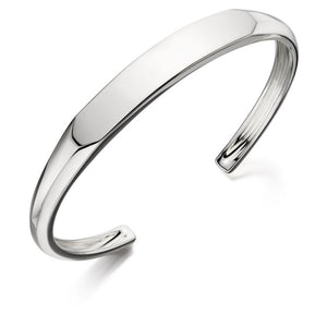 Gents Sterling Silver Flat Top Bangle