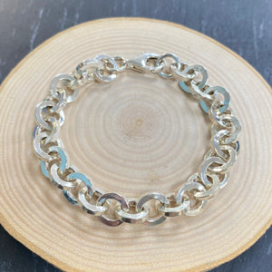 Sterling Silver Square Wire Trace Chain Bracelet