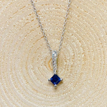 Load image into Gallery viewer, White Gold Sapphire &amp; Diamond Necklace
