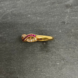 18ct Red Gold Ruby and Diamond Eternity Ring