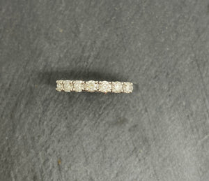 18ct White Gold Claw Set Diamond Eternity Ring 0.42ct